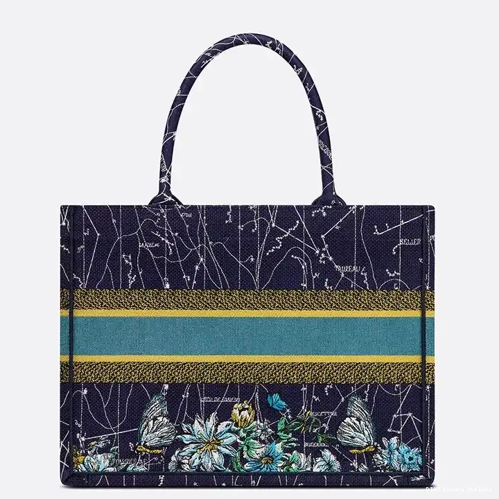 Cheap Tote Constellation Blue Canvas Dior Book Motif 0601 Luxury